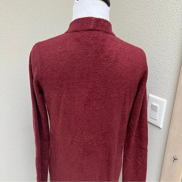 New Barefoot Dreams Cozychic Lite Long Open Front Cardigan Garnet NWT Women’s XS - Picture 11 of 13
